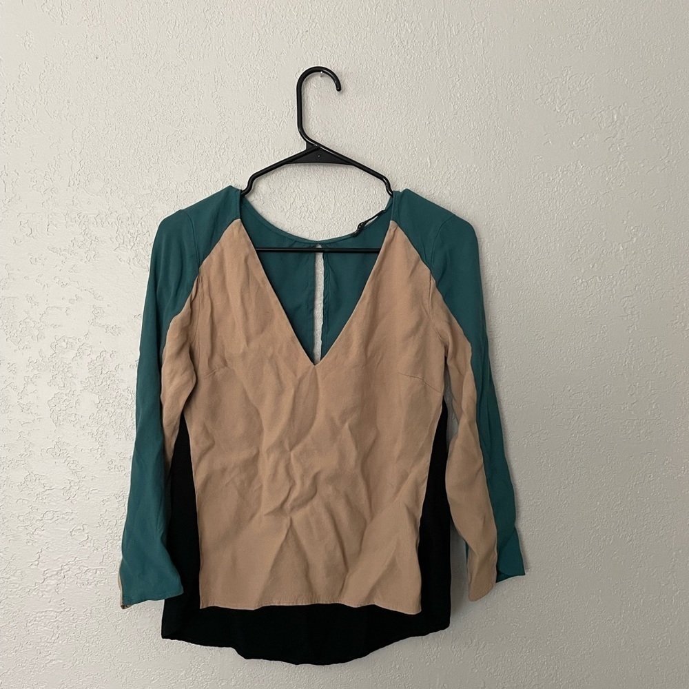 Zara woman v neck blouse